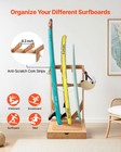 Vevor Vertical Surfboard Stand 3 Tiers Wood Surfboard Rack For Storage   Display