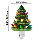 Christmas Tree Night Light - Plug In Ceramic Vintage Night Light With Led Bulb