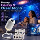Hd Smart Dynamic 5d Holographic Night Light Projector  2-in-1 Galaxy Star