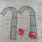 Wire Christmas Holiday 14    Candy Cane Shape Floral Wreath Form-set Of 2