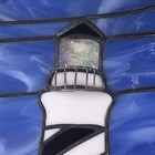 Stained Glass Black   White Lighthouse Suncatcher 13 5  x 9 -vintage