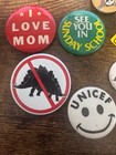 Vintage Button Pin Lot Of 10 - Novelty  Charity   More