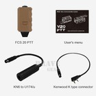 Fcs V20 Ptt Tactical Comtac Iii Headset Rac Radio Connector Kn6 U174 u Kenwood