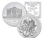 2023 Austria Silver Philharmonic 1 Oz 1 5 Euro -1 New Silver Coin