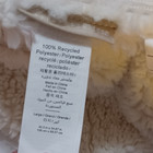 Pottery Barn Teen Recycled Sherpa 41  Faux Fur Bean Bag Sample Surface Dirt Nwt