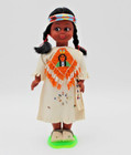 Vintage Native American Indian Girl 11    Doll Bead Necklace And Headband Rare