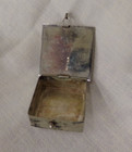 Vintage Alpaca Silver Abalone Inlay Square Trinket Pill Box - Mexico