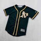 Majestic Oakland Athletics Khris Davis Jersey Kids Small 8 Green Mlb Baseball