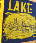 Vintage Large 1940s Lake Arrowhead California Pennant 29  North Shore Tavern