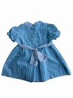 Toddlertime Blue white Gingham Lace Vintage Cotton Dress Girls Size 2