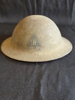 Original Wwi Doughboy British Steel Helmet W  Liner   Chinstrap  Front Marking