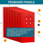 12 Pack 12-inch X 24-inch Metal Pegboard Wall Panels  Peg Boards For Garage Tool