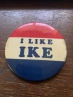 3 Inch I Like Ike Eisenhower Political Campaign Pinback Button
