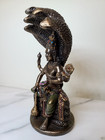 Vishnu Statue Hindu Deity Sculpture Bronze Cast  New In Box  4 x3 5 x8 