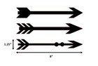 Arrow Sticker Set 3pc  Choose Size And Color  Wall Sign Decor Vinyl Pointer Dart