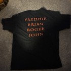 Queen Black Graphic T-shirt Crest Front Band Member Names Back Size L
