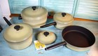 Vintage 1970 s Ward s Signature 8 pc Cookware Set Avocado Olive Green Pots Pans