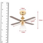 1 12 Dollhouse Ceiling Lamp Battery Powered Led Ceiling Fan Light Miniature 1pc