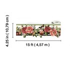 Cabbage Red Roses Floral Wallpaper Border Flower Wall Decor  4 25  Wide Border
