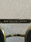 Rare 70   s American Optical  Ao Aop Z87 Gold Aviator Safety Glasses 5      Pv Lenses