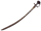 Antique Very Old Mughal Indian Shamshir Tulwar Battle Sword  Gold Inlaid Wootz 