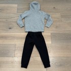 Nike Kids Gray Black Fleece Pullover Hoodie Jogger Cozy Warm 2-piece Set Size 4