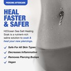 H2ocean Healing Soak Piercing   Wound Care Sea Salt Saline Concentrate 4 Fl Oz