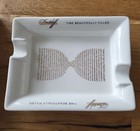 Davidoff Cigar Ashtray White Ceramic Gold Logo New Gift Boxed    8x6 Inches 