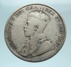 1911 Canada Newfoundland Uk King George V Genuine Silver 50 Cents Coin I78652