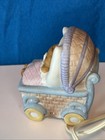 Vintage Ceramic Teddy Bear Nursery Night Light - 1980s 