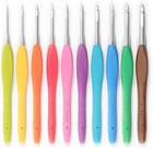 Clover Amour Crochet Hook Set 3672 Ergonomic Soft Grip 10 Hooks