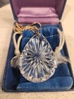 Vintage Waterford Crystal Pendent Necklace   Sterling Silver Chain Boxed