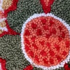 Hand Hooked Wool Vintage Floral Pillow Cover 17x17  Mcm  1970s
