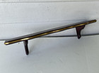Vintage Wooden Wall Shelf With Plate Groove   Gold Trim 24 X 5 25 X 5    Shabby