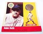 Babe Ruth Legends Of Baseball 714 Home Run Club Card  999 Silver Hof Coin