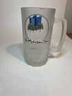 Mohegan Sun Hotel Casino See Thru Frosted Beer Mug Stein Glass