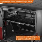 Wrangler Jk Trunk Cargo Basket Rear Storage Rack For 2007-2018 Jeep Wrangler