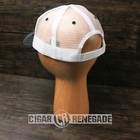 Kristoff Cigar Embroidered Adjustable Cap Hat - Black white