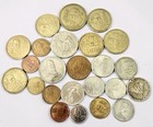 24 World Coin Mega Lot Vintage Mexico Old Peso Aztec Canada Silver 10c Dime Uk