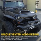 Steel Air Vented Car Steel Hood Scoop Cover For 2007-2018 Jeep Wrangler Jk   Jku