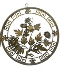 Vintage Gold Tone Metal Mid Century Flower Wall Sculptures From Hong Kong