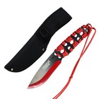 10  Tactical Red Full Tang Survival Combat Fixed Blade Hunting Knife W  Sheath