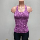 Ivivva Girls Purple Floral Round Neck Sleeveless Pullover Athletic Tank Top 12
