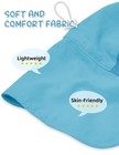 Durio Baby Sun Hat With Neck Flap Upf 50  6-12 Months  Sky Blue