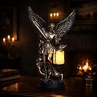 St  Michael Archangel Statue Lamp Led Candle Sculpture Religious Collectible 11 