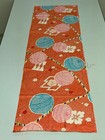 Japanese Vintage Kimono Fabric Cloth Boro Cotton Red Tradition Dirt 45 6x14 1in