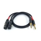 Trs To Xlr Female Cable1 4    Trs Stereo Jack Balanced Microphone Cable 2pack   