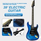 39  Electric Guitar 6 String Beginner With 25w Amp bag accessories Pack Kit Blue