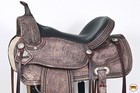 Hilason Western Horse Saddle American Leather Treeless Trail Pleasure   Barrel