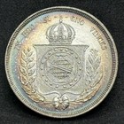 Brazil 1860 500 Reis  Uncirculated  Amazing Color 